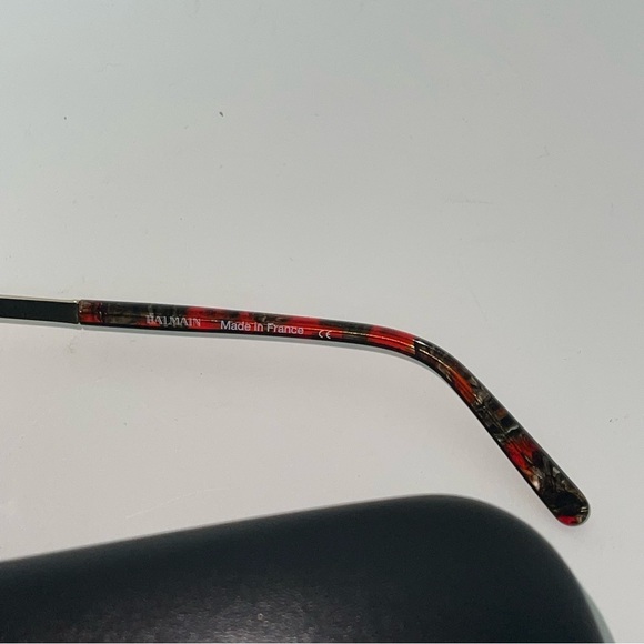 Balmain 56mm Modified Cat Eye Sunglasses In Red & Brown Red- Comes W/ Case NWT - Picture 7 of 15